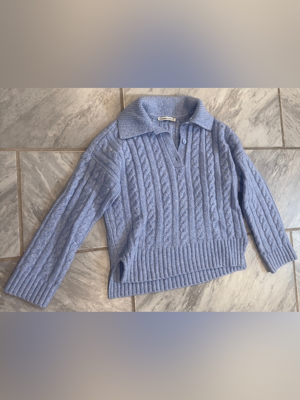 Abercrombie & Fitch Womens Blue Knit Long Sleeve Sweater Size XS